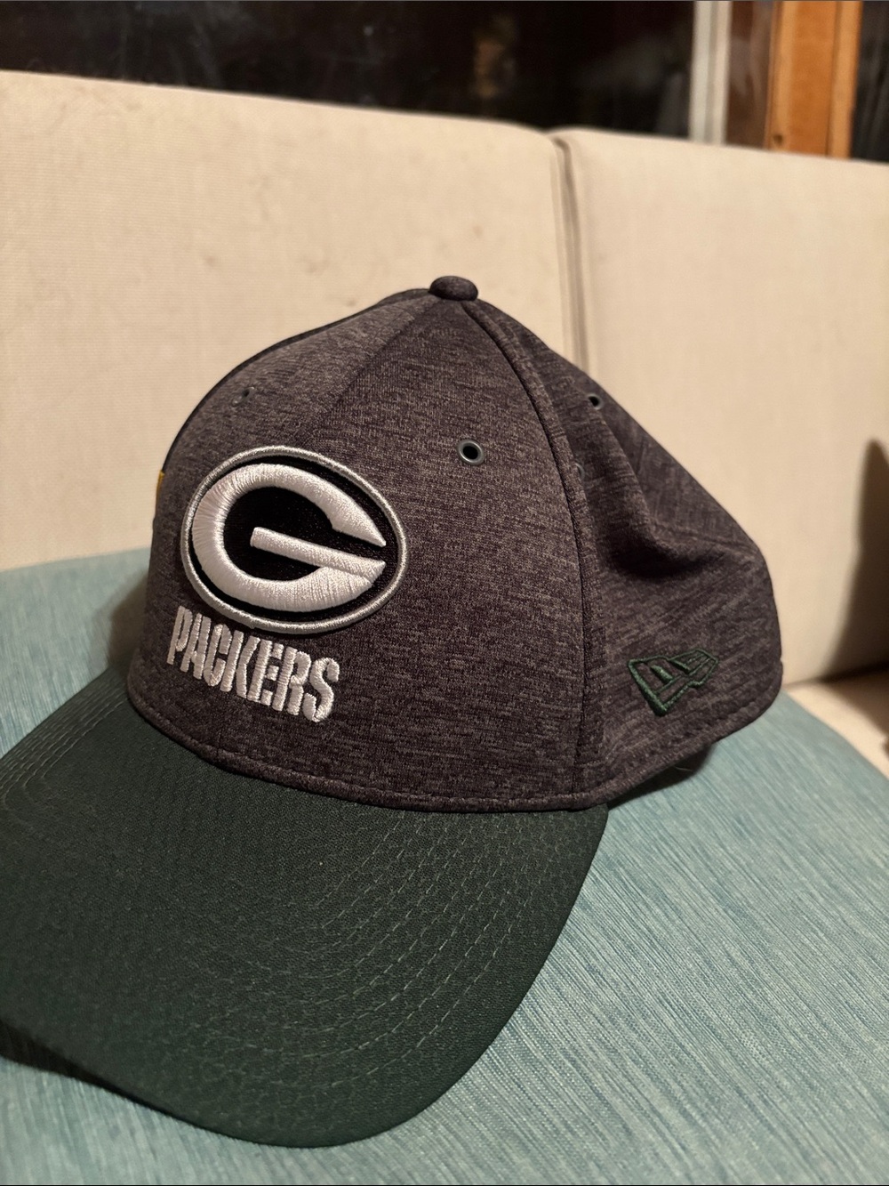 New Era Green Bay Packers Gray and Green Fitted Cap Size L-XL